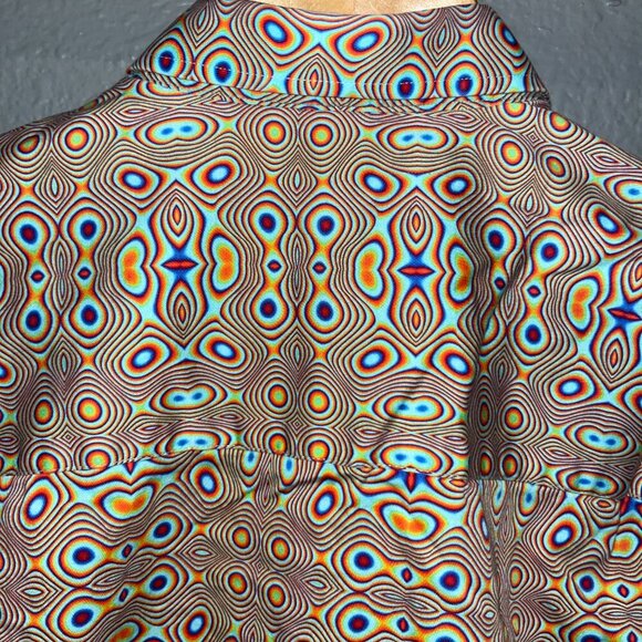 Vintage EIGHT X Oil Slick Button Down Long Sleeve Shirt - 100% Cotton - EUC - M - Picture 6 of 12
